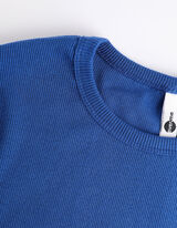 Tricou - Structură cu nervuri - Albastru inchis