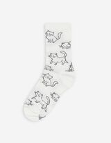 Calze - Motivo animalier - bianco