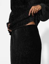 Rock in A-Linie - Samt - schwarz