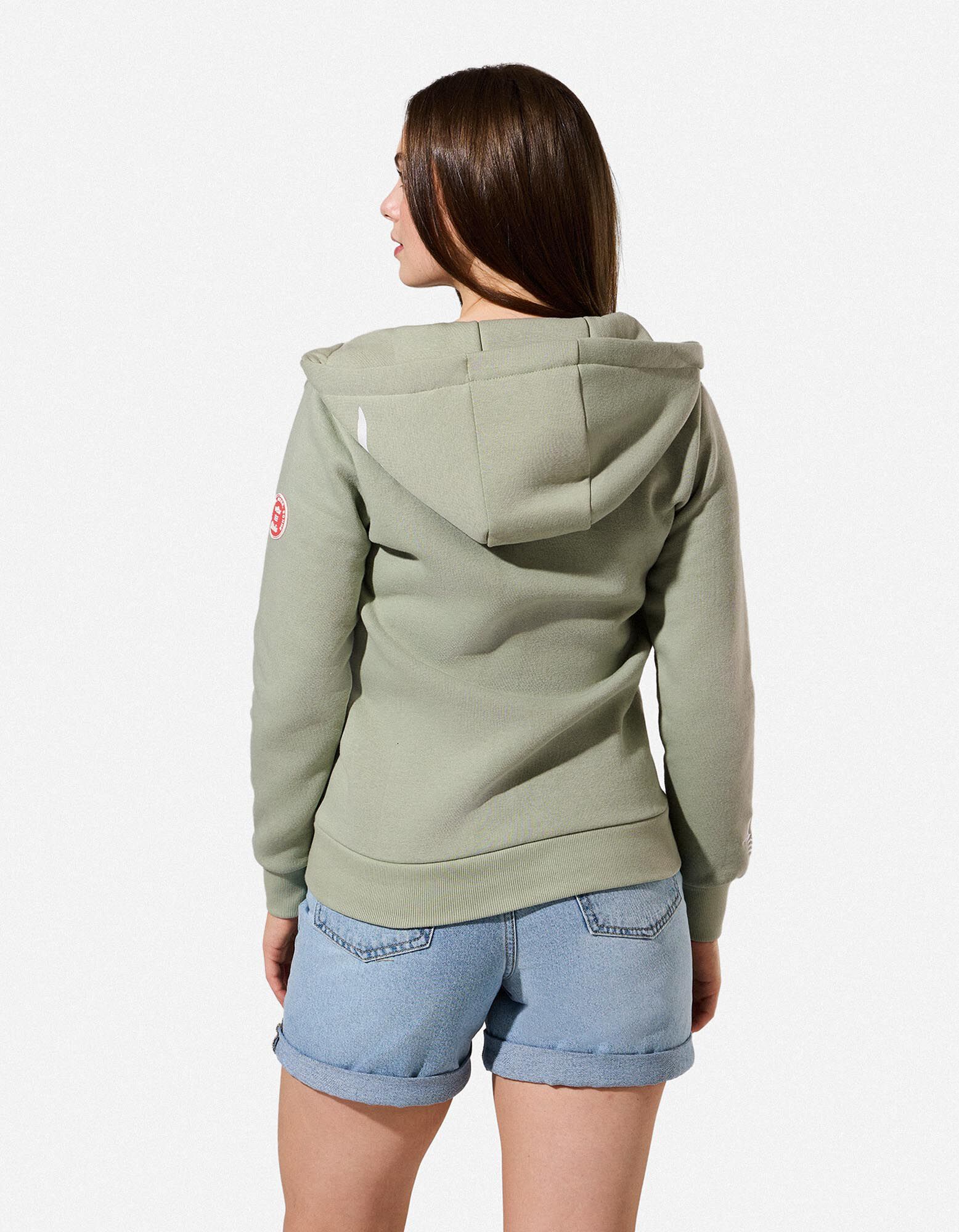 Sweatjacke - Stickerei - gr&uuml;n