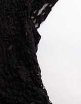 T-Shirt - Muschelsaum - Schwarz