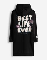 Kleid - R&uuml;ckenprint - schwarz