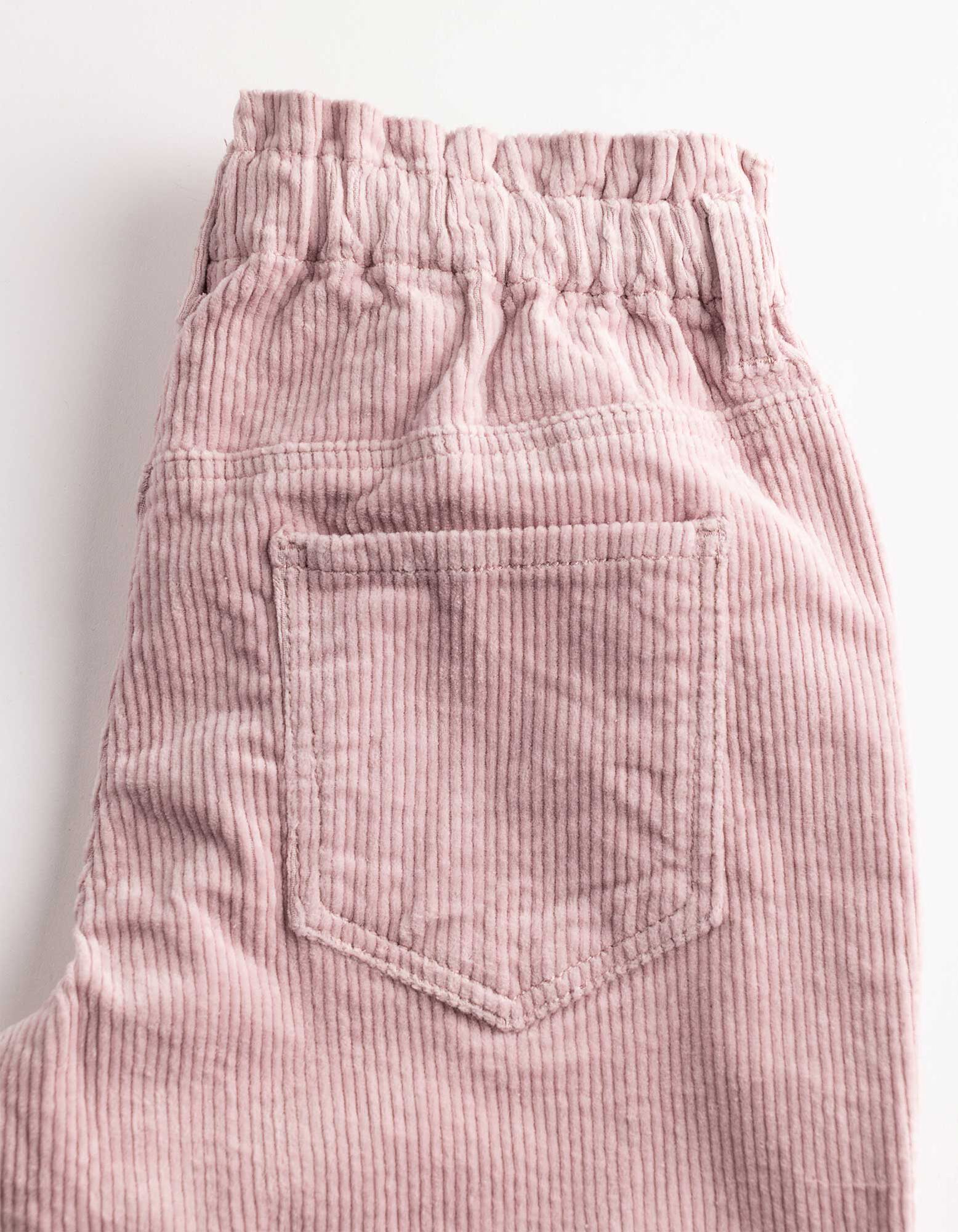 Paperbag Hose - Cord - Flieder