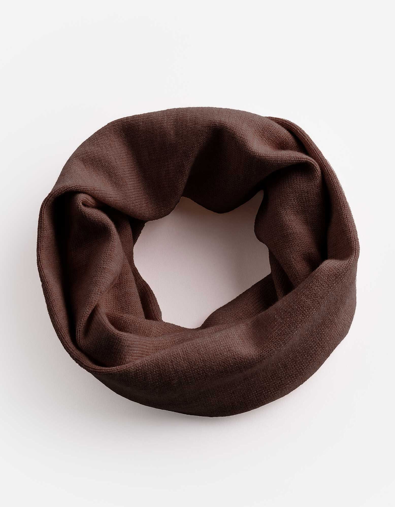 Loop-Schal - Strick - Dunkelbraun