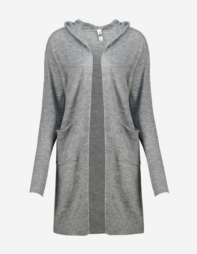 Cardigan lungo - Cappuccio