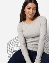 Mar&scaron;kinėliai ilgomis rankovėmis - Medvilnės mi&scaron;inys - pilkas