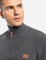 Troyer - Tkanina waflowa - ciemny szary