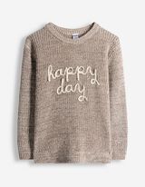 Pullover - Stickereien - beige