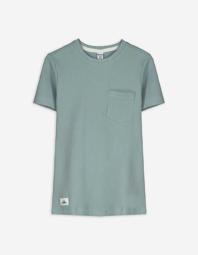 T-Shirt - Aufgesetze Taschen - grün