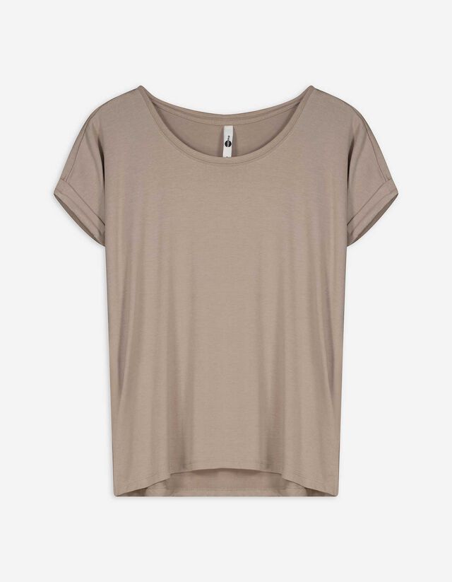 T-Shirt - Viskose-Mix - beige