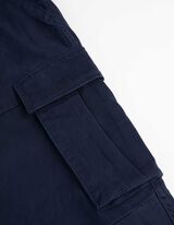 Pantaloni cargo - Amestec de bumbac - Albastru inchis