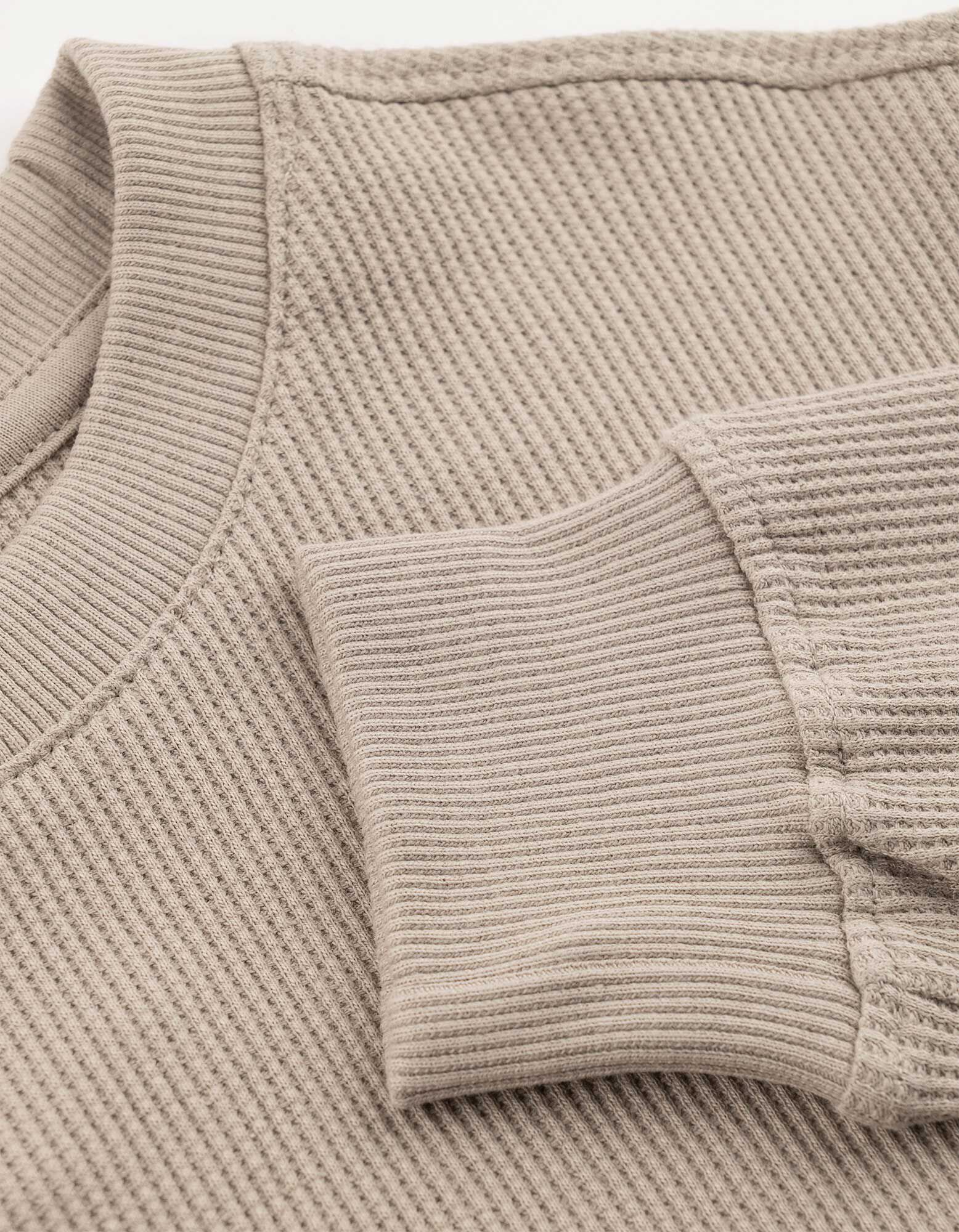 Sweater en broek set - Wafelstructuur - Beige