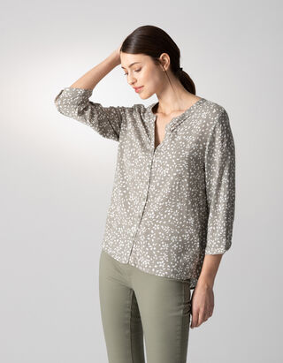 Blouse - Viscose - Vert fonc&eacute;