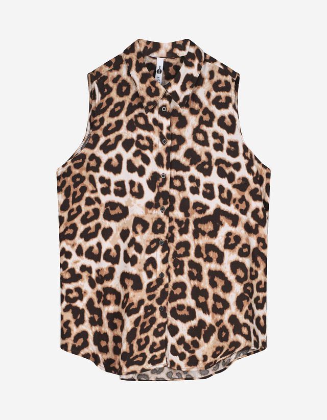 blousetop - Luipaardprint - wit