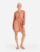 Haljina - Lažni preklop - ruzicasta