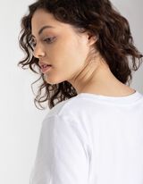 Tricou - Imprimeu mesaj - Alb