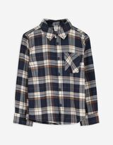 Chemise - Motif à carreaux - Bleu foncé