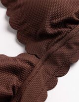 Bikinitop - Strukturiertes Material - braun