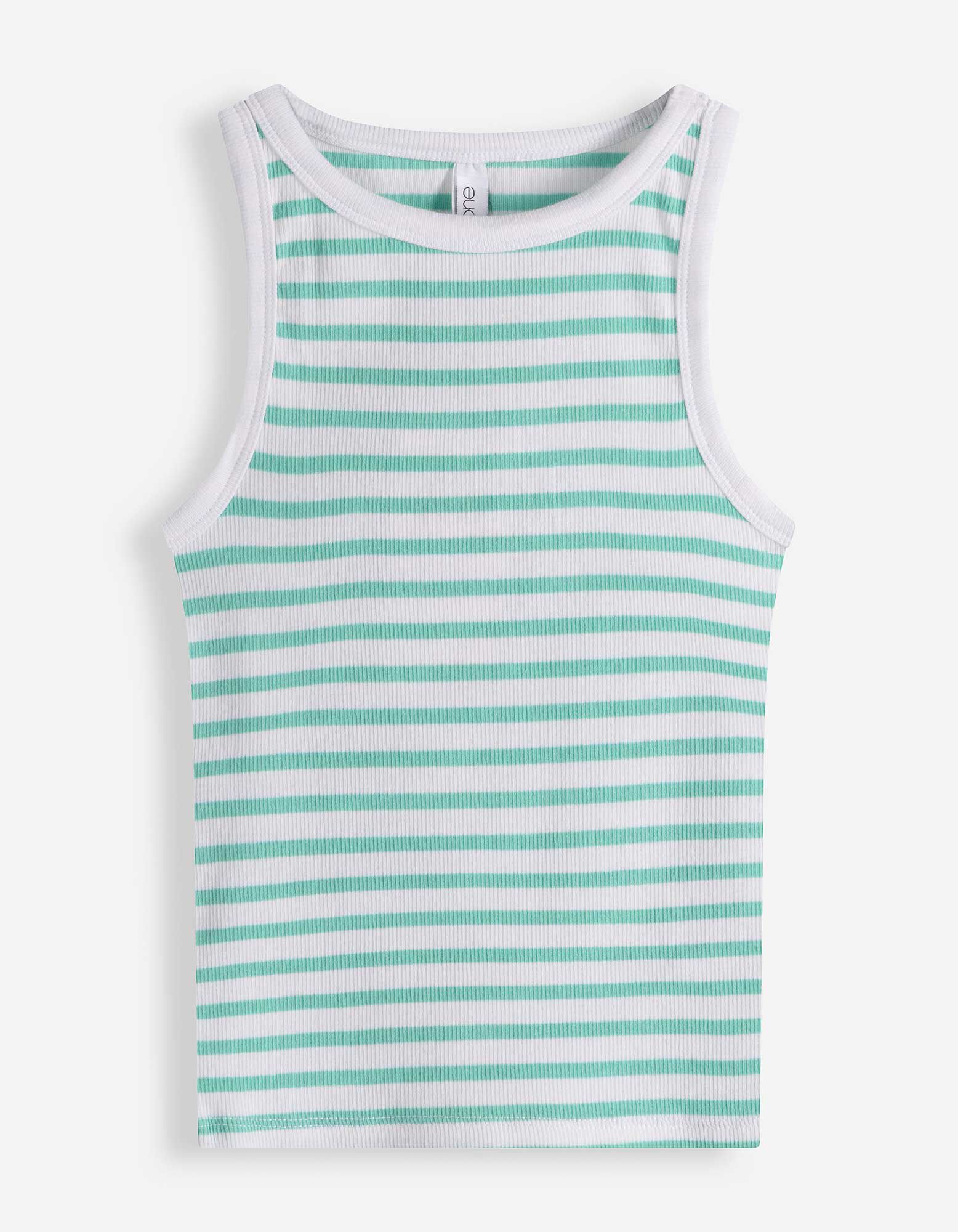Tanktop - Rippenstruktur - wei&szlig;