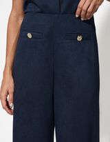 Pantaloni - Wide Fit - Albastru inchis