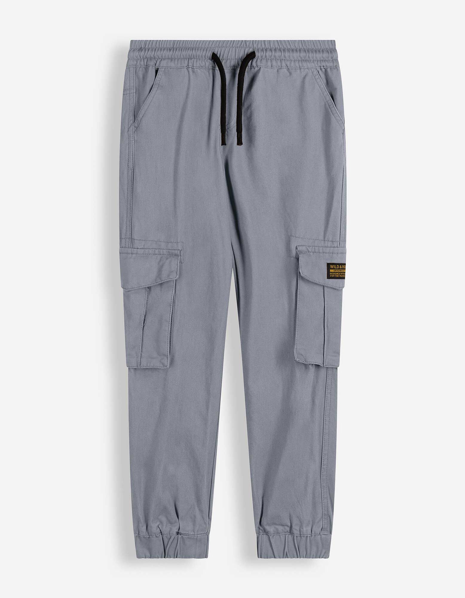 Jogpants - Aufgesetze Taschen - blau
