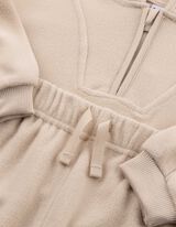 Set aus Kapuzenpullover und Hose - Fleece - Beige