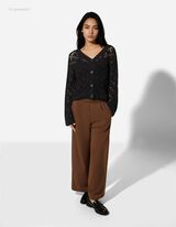 Cardigan - V-Ausschnitt - schwarz