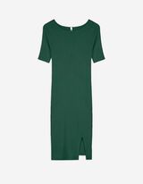 Strickkleid - figurbetont - dunkelgrün