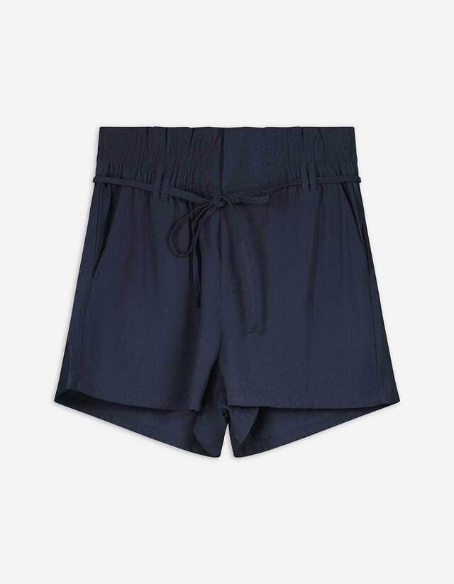 Short - Hoge taille - donkerblauw