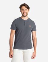 T-shirt - Scollo Henley - grigio scuro