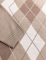 Pullover - Geometrisches Muster - Braun