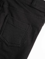 legginsy - szlufki do paska - czarny