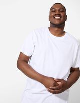 T-Shirt - einfarbig - weiß