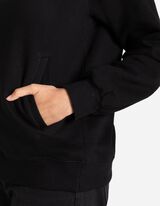 bluza z kapturem - nadrukowany przekaz - czarny