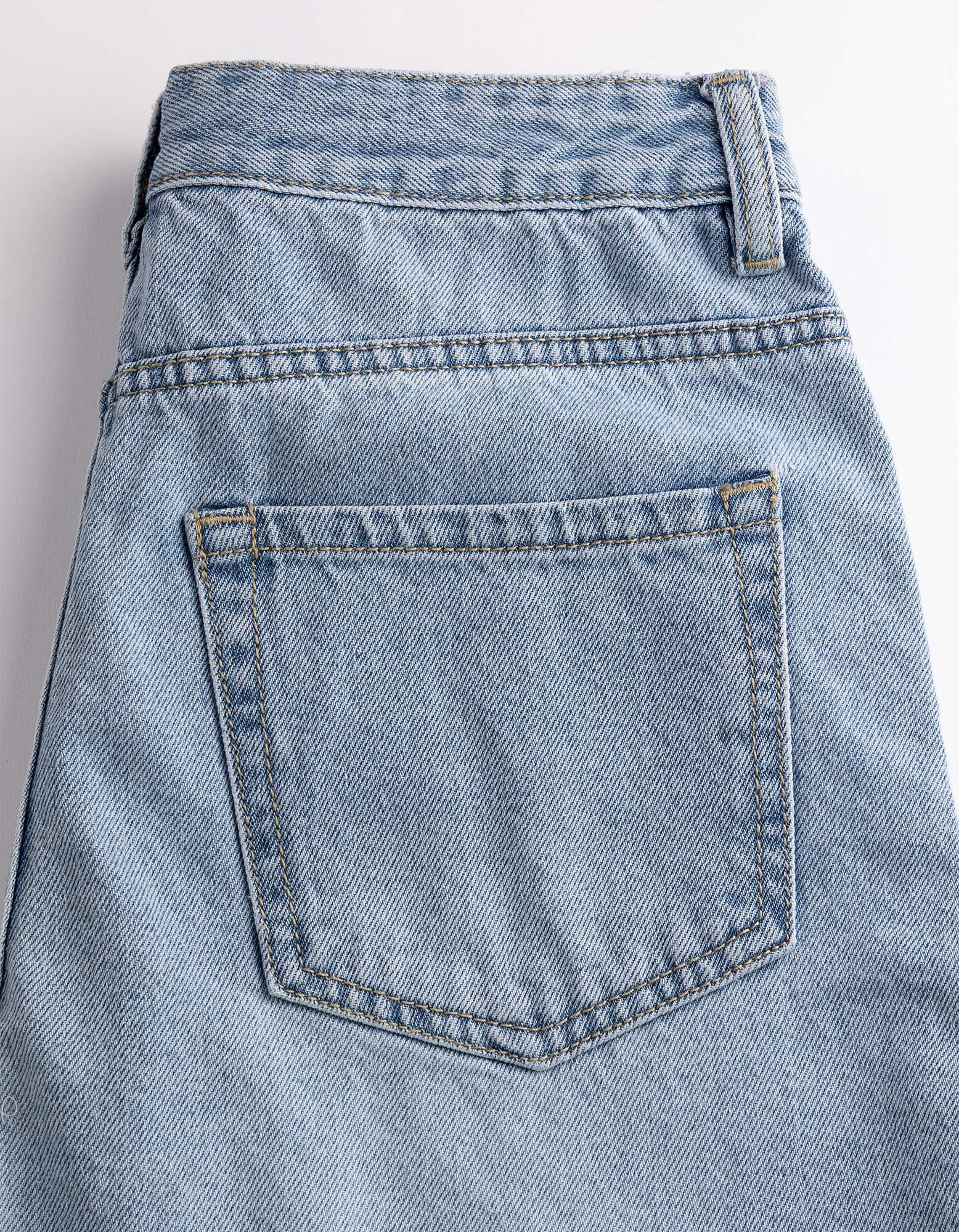 Jeansshorts - Mom Fit - hellblau