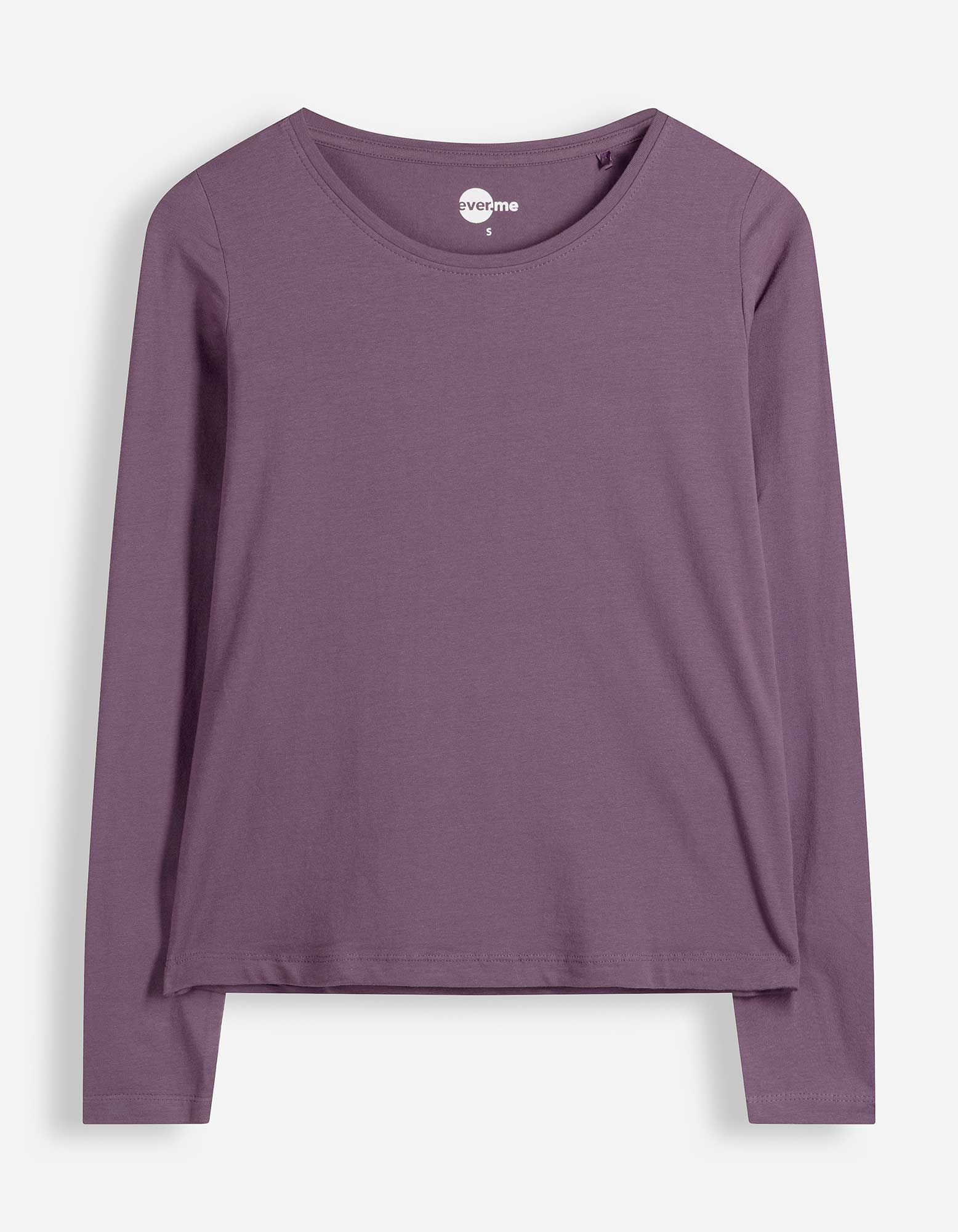 Langarmshirt - Baumwolle - Pink
