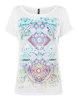 Damen Shirt mit Ziersteinbesatz