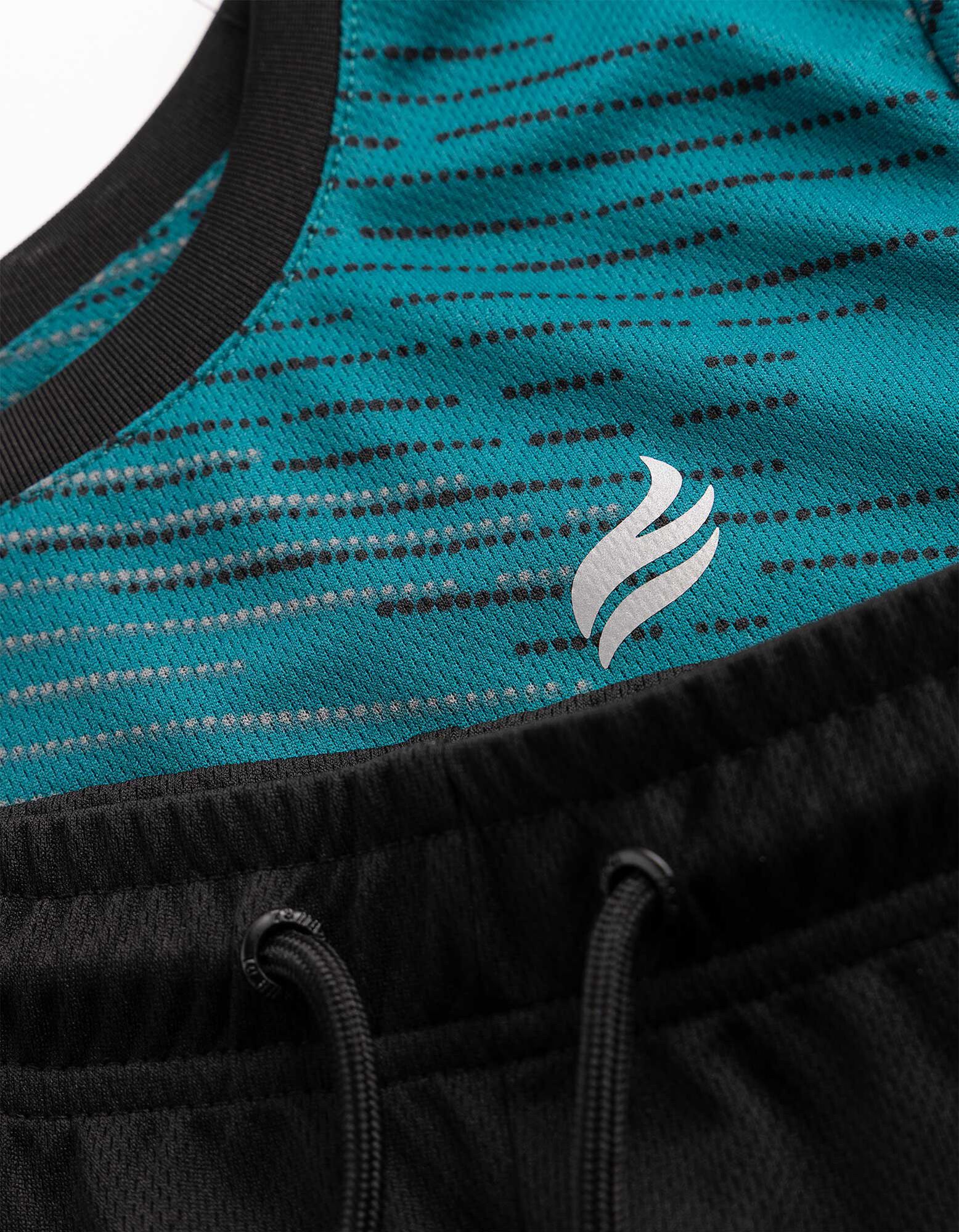 Souprava trička a kalhot - Potisk po cel&eacute; plo&scaron;e - Modra