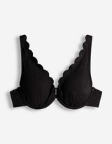 Bikinov&aacute; podprsenka - Krajkov&aacute; aplikace - cern&aacute;