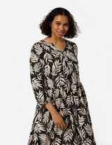 Robe - Motif all-over - noir