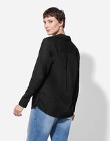 Bluse - Brusttasche - schwarz