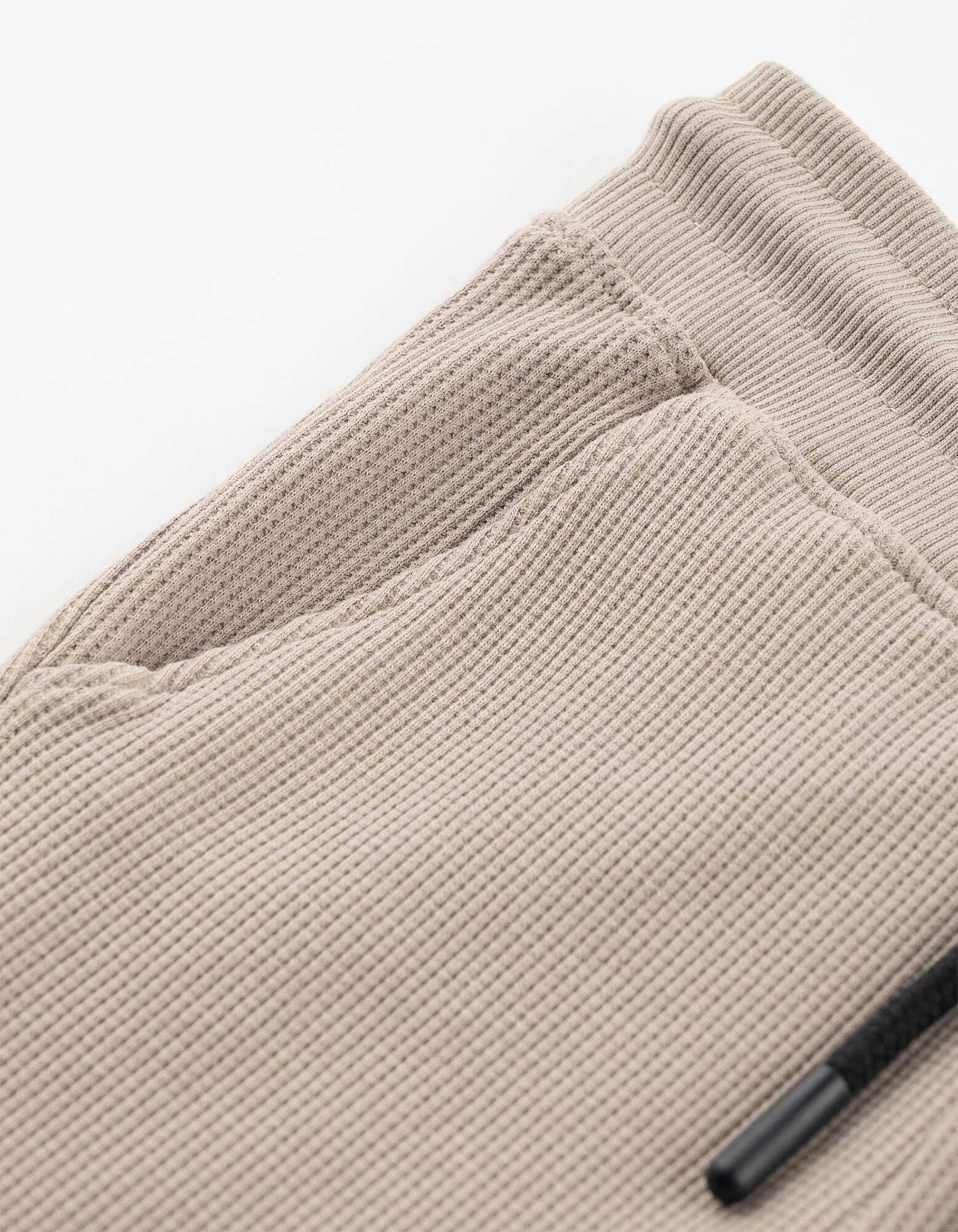 Sweater en broek set - Wafelstructuur - Beige