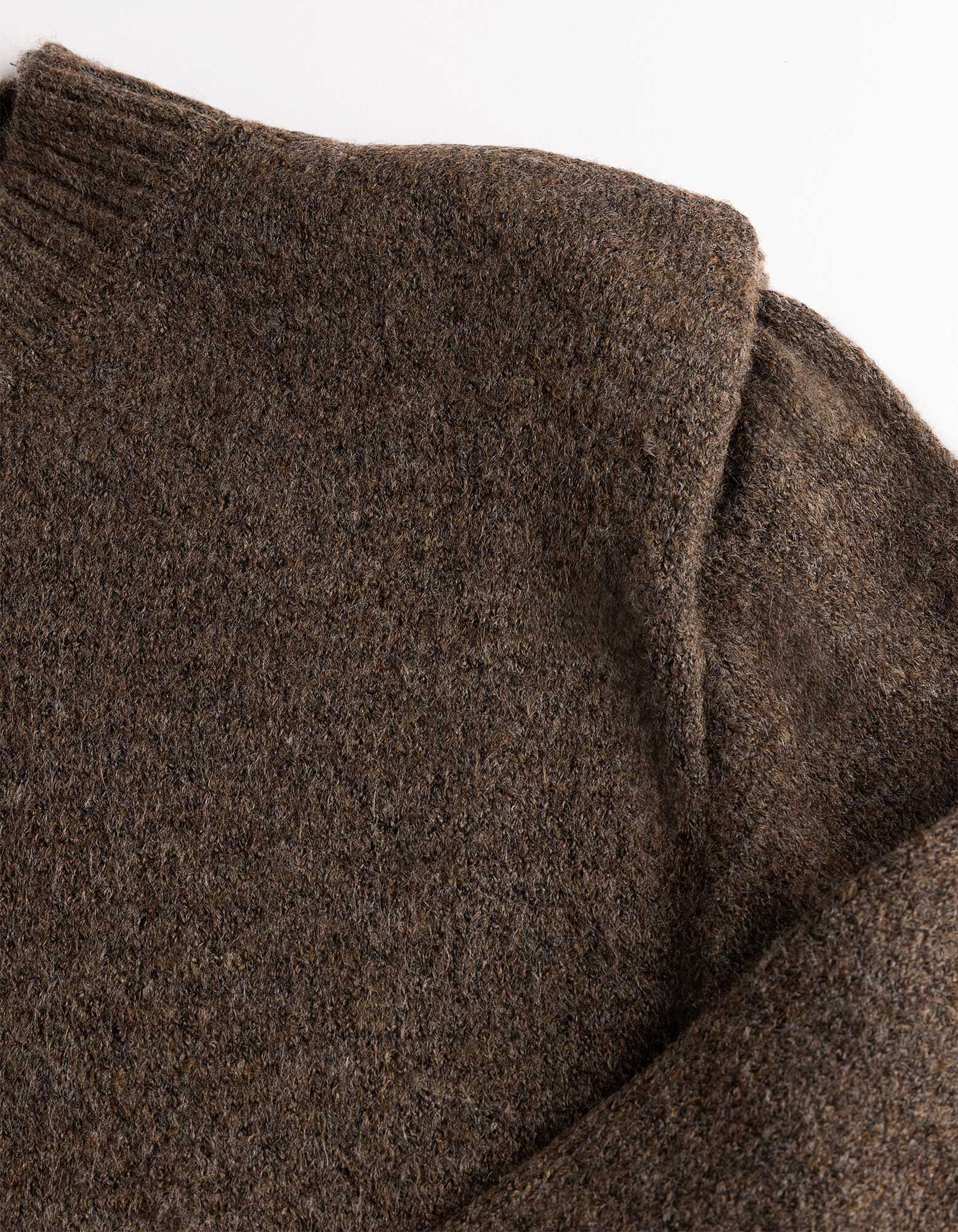 Pullover - &Uuml;berschnittene Schultern - Dunkelbraun