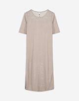 Kleid - Wadenlang - beige