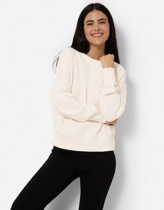 Mikina - Nadměrn&yacute; střih Oversized Fit - Světle žlut&aacute;