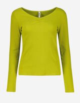 Damen Langarmshirt - V-Ausschnitt