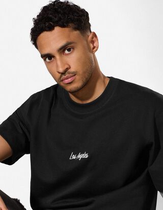 T-shirt - Loose fit - Zwart