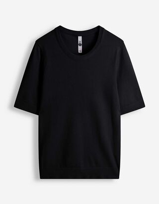Pullover - Kurze &Auml;rmel - Schwarz