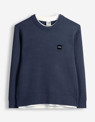 Strickpullover - Loose Fit - Dunkelblau