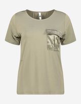 T-shirt - Viscose m&eacute;lang&eacute;e - Vert clair